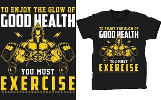 exklusiv Gym t-shirt vektor design mall.