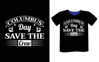 columbus t-shirt design vektor