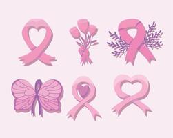 bröst cancer ikon vektor