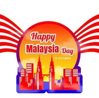 Happy Malaysia Day 16. September Posterdesign vektor