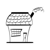 handgezeichnetes Haus. einfaches Vektorsymbol vektor