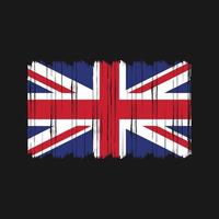 Flaggenvektor des Vereinigten Königreichs. Nationalflaggenpinsel-Vektordesign vektor