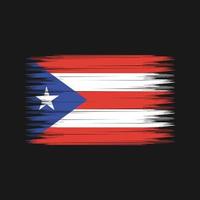 puerto rico flaggborste. National flagga vektor