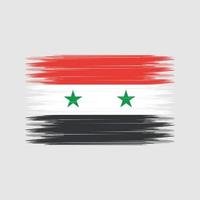 syrien flaggborste. National flagga vektor