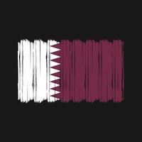 Katar-Flaggen-Pinsel-Vektor. Nationalflaggenpinsel-Vektordesign vektor
