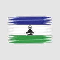 lesotho flaggborste. National flagga vektor