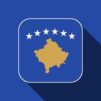 Kosovo-Flagge, offizielle Farben. Vektor-Illustration. vektor