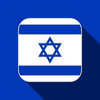 Israel-Flagge, offizielle Farben. Vektor-Illustration. vektor