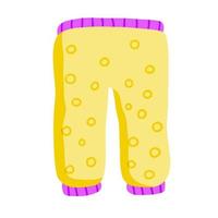 Babyhose. Säuglingskleidung und Pyjamas mit Muster. Karikaturillustration lokalisiert auf weißem Hintergrund vektor