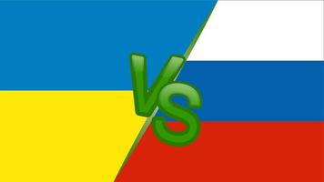 Symbol der Nationalflaggen der Ukraine gegen Russland. es gibt keinen Krieg. Konfliktkonzept zwischen der Ukraine und Russland. vektor