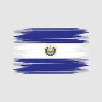 el salvador flagga borsta vektor. nationell flagga borsta vektor