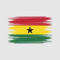 ghana flag pinselvektor. Pinselvektor der Nationalflagge vektor