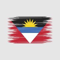 antigua und barbuda flaggenbürstenvektor. Pinselvektor der Nationalflagge vektor