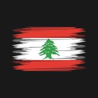 Pinselvektor der libanon-Flagge. Pinselvektor der Nationalflagge vektor