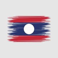 laos flag pinselvektor. Pinselvektor der Nationalflagge vektor