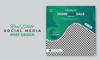 lutning Färg verklig egendom Hem för försäljning social media posta design med kreativ geometrisk former. vektor