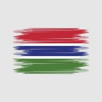 Gambia-Flagge-Pinsel-Vektor. Pinselvektor der Nationalflagge vektor