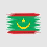 Mauretanien-Flagge-Pinsel-Vektor. Pinselvektor der Nationalflagge vektor