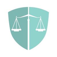 Law Balance und Anwaltsmonogramm-Logo-Design. Balance-Logo-Design in Bezug auf Anwalt, Anwaltskanzlei oder Anwälte. vektor