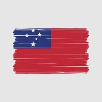 Samoa-Flaggenvektor. Vektor der Nationalflagge