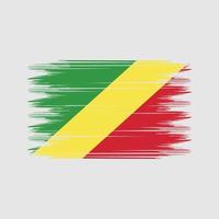 kongo flagga borsta vektor. nationell flagga borsta vektor