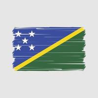 Flaggenvektor der Salomonen. Vektor der Nationalflagge