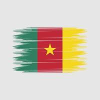 cameroon flagga borsta vektor. nationell flagga borsta vektor