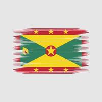 Grenada-Flaggen-Pinsel-Vektor. Pinselvektor der Nationalflagge vektor