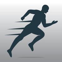 Lauf- und Marathon-Logo-Vektordesign. laufendes Mann-Vektorsymbol. vektor