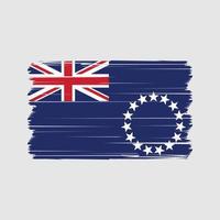 Flaggenvektor der Cookinseln. Vektor der Nationalflagge