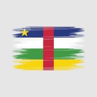 central afrikansk flagga borsta vektor. nationell flagga borsta vektor