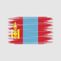 mongoliet flagga borsta vektor. nationell flagga borsta vektor