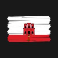 Vektor der Gibraltar-Flagge. Vektor der Nationalflagge