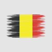 Pinselvektor mit belgischer Flagge. Pinselvektor der Nationalflagge vektor