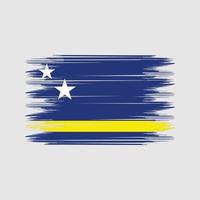 curacao flagga borsta vektor. nationell flagga borsta vektor