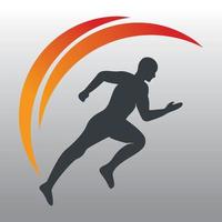 löpning och maraton logotyp vektor design. löpning man vektor symbol.