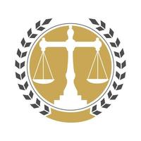 Law Balance und Anwaltsmonogramm-Logo-Design. Balance-Logo-Design in Bezug auf Anwalt, Anwaltskanzlei oder Anwälte. vektor