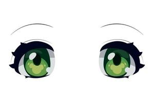 anime grön ögon vektor