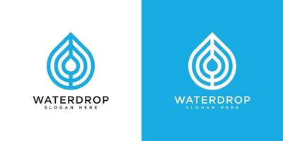 Wassertropfen-Logo-Design-Vektor vektor