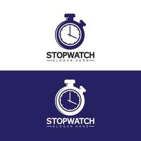 Stoppuhr-Timer-Logo-Design-Vektorsymbol-Symbol-Illustrationsvorlage vektor