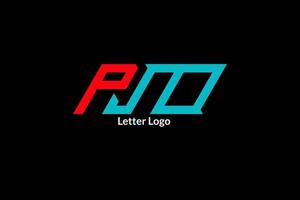 pno brev logotyp vektor