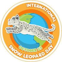 internationella snöleoparddagen vektor