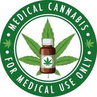 medizinisches Cannabis-Abzeichen-Logo