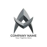 en brev eller stjärna geometrisk logotyp för modern professionell företag vektor