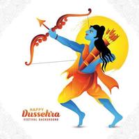 happy dussehra festival illustration feiertagskartenhintergrund vektor