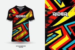 fantastisches T-Shirt-Jersey-Design, geeignet für Sport, Rennen, Fußball, Gaming und E-Sport-Vektor vektor