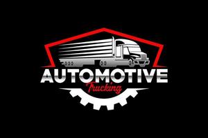 LKW-Silhouette abstrakter Logo-Vorlagenvektor. geeignet für frachtlogo, lieferlastwagen, logistiklogo vektor