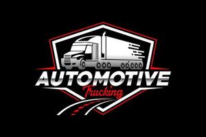 LKW-Silhouette abstrakter Logo-Vorlagenvektor. geeignet für frachtlogo, lieferlastwagen, logistiklogo vektor