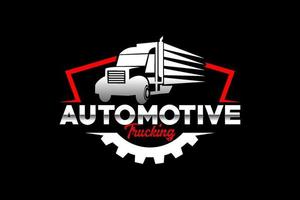 LKW-Silhouette abstrakter Logo-Vorlagenvektor. geeignet für frachtlogo, lieferlastwagen, logistiklogo vektor