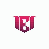 esports alfabet logotyp bildas från de brev e på en vit bakgrund. e-sport brev logotyp design begrepp mall vektor